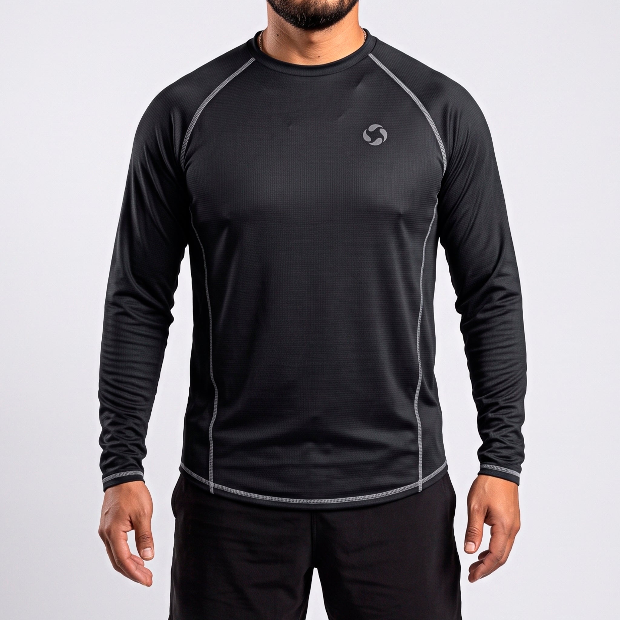 Polo Deportivo Manga Larga Hombre Quick Dry