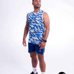 Polo MC Camuflado Azul